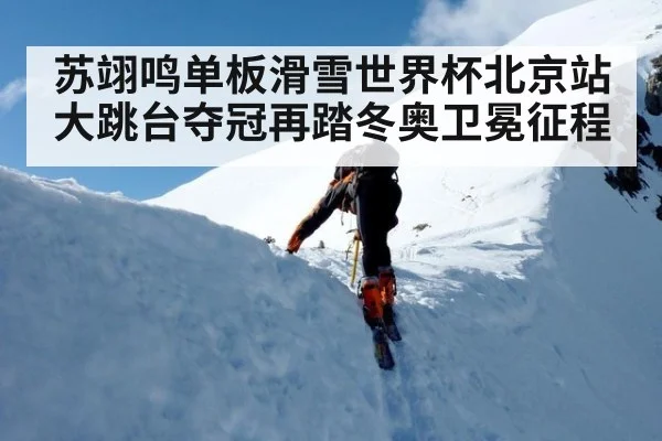 苏翊鸣单板滑雪世界杯北京站大跳台夺冠再踏冬奥卫冕征程